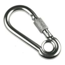 Mosquetão Inox Com Trava 9Mm X 90Mm Com Olhal