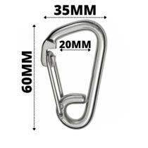 Mosquetão Inox De Pressão S-2430 6Mm