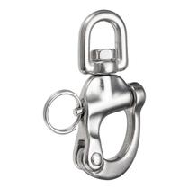 Mosquetão Manilha Orça Em Aço Inox 128 Mm Trava De Segurança