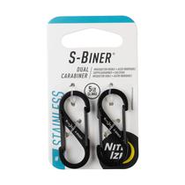 Mosquetão Nite Ize S-Biner Dual em Aço Inoxidável - Tamanho 1 - Preto