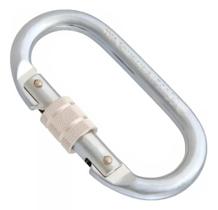 Mosquetao oval aco dupla trava