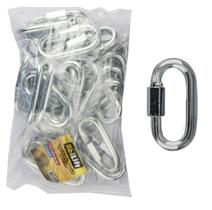 Mosquetão Oval C/ Trava Rosca 12x107mm Aço Galvanizado