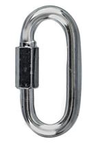 Mosquetão Oval C/ Trava Rosca 16x147mm Aço Galvanizado 3 Pç