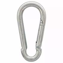 Mosquetão Oval Com Trava Simples 8 X 80Mm - 10 Unid