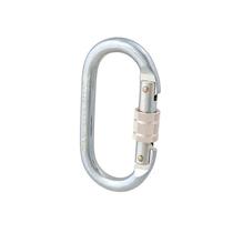 Mosquetão Oval de Aço Dupla Trava Rosca 25KN Mosquetão Oval de Aço Dupla Trava Rosca 25KN