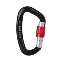 Mosquetão Profissional De Escalada Pesada 25KN Com Fecho De Rosca Em Forma De D