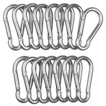 Mosquetão Selected Spring Snap Hook em aço inoxidável 304, pacote com 15 Mosquetão Selected Spring Snap Hook em aço inoxidável 304, pacote com 15
