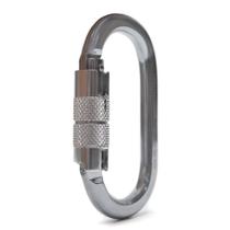 Mosquetão Sideup Aço Oval Tripla Trava Automática 25kn Ce En Nbr Cromado Mosquetão Sideup Aço Oval Tripla Trava Automática 25kn Ce En Nbr Cromado
