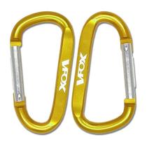 Mosquetao v-fox 5 cm amarelo ( 2 und )