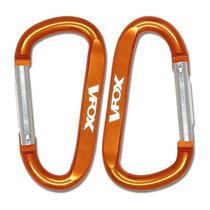 Mosquetao v-fox 7 cm laranja ( 2 und )