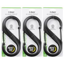 Mosquetón Doble Nite Ize S-Biner de Plástico Negro x3 Mosquetón Doble Nite Ize S-Biner de Plástico Negro x3