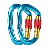 Mosquetón XINDA con cierre de tornillo para escalada, 25KN (2 unidades) Mosquetón XINDA con cierre de tornillo para escalada, 25KN (2 unidades)