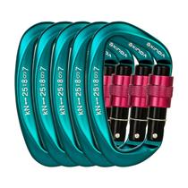 Mosquetón XINDA con Seguro de Rosca para Escalada en Roca 25KN (5 unidades)