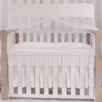 mosquiteiro avulso para berço americano bordado na cor verde agua