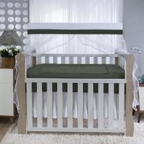mosquiteiro avulso para berço americano duo cor branco com verde com 2 peças