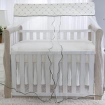 mosquiteiro avulso para berço americano palha com verde escuro 2 peças