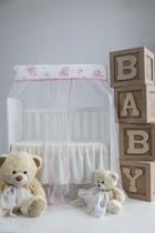 mosquiteiro avulso para mini berço harmonia em rosas feito em tecido de algodão com 2 p mosquiteiro avulso para mini berço harmonia em rosas feito em tecido de algodão com 2 p