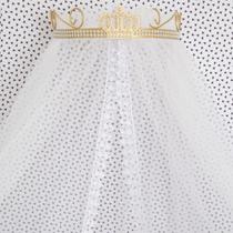 Mosquiteiro Berco Bebe Com Dossel Rococo Coroa Dourado - Amora Casa
