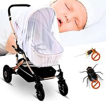 Mosquiteiro Berço Rede Elástica Branco Para Carrinho De Bebê Mosquiteiro Berço Rede Elástica Branco Para Carrinho De Bebê