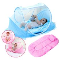 Mosquiteiro Cama Berço Cercadinho Tenda Portátil Mosqueteiro Cor Rosa