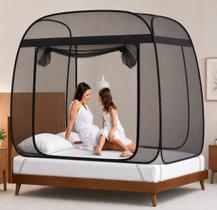 Mosquiteiro Cama De Solteiro Tenda Dobrável Portátil Preto Mosquiteiro Cama De Solteiro Tenda Dobrável Portátil Preto