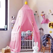Mosquiteiro de renda rosa Bed Canopy Jolitac Princess 240 cm