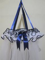 Mosquiteiro de Teto para Berço Americano Azul Marinho com Voal