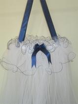 Mosquiteiro de Teto para Berço de Nylon Azul Marinho