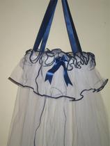 Mosquiteiro de Teto para Berço de Viés Azul Marinho