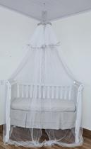 Mosquiteiro De Teto Tenda Cortinado Para Berço Tulle Cinza Mosquiteiro De Teto Tenda Cortinado Para Berço Tulle Cinza