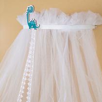 Mosquiteiro de Voil Berço Com Dossel Dinossauro Liso Unisex