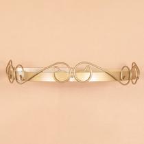 Mosquiteiro de Voil Berco Com Dossel Dourado Rococo Lateral