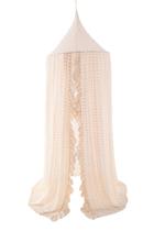 Mosquiteiro Infantil Elegantes de Renda e Chiffon Bege - Wonder Space