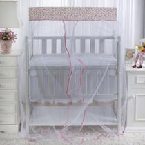 mosquiteiro mini berço avulso com 2 peças estampado em tecido de algodão floral lorena