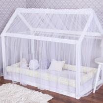 Mosquiteiro Mini Cama Casinha Dossel Montessoriano Bebe 1,60m x 1,70m Tule Importado Proteção Mosquiteiro Mini Cama Casinha Dossel Montessoriano Bebe 1,60m x 1,70m Tule Importado Proteção