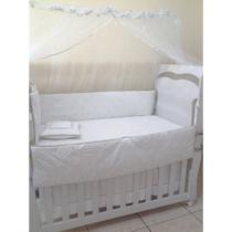 Mosquiteiro para Berço Americano sem Babado de Viés Branco