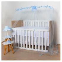 Mosquiteiro Para Berço De Bebê Com Fita Laço Menina E Menino