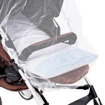Mosquiteiro para Carrinho de Bebê com Viés Acabamento Preto com Elastico