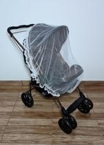Mosquiteiro Para Carrinho Renda Branco Com Elástico Cortinado Véu