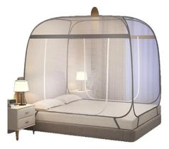 Mosquiteiro Premium Estruturado com Zíper Duplo para Cama Casal