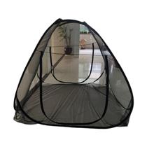 Mosquiteiro Preto Tenda Cama Casal Dobrável Pratico E - H2C