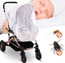 Mosquiteiro Protetor De Tule Para Carrinho Universal Portatil Bebê Conforto Berço Desmontavel Cadeirinha De Carro