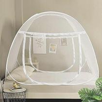 Mosquiteiro Tenda Branco Cama Casal Dobrável Pratico E Portátil