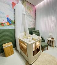 Mosquiteiro Tenda Teto Cabana Dossel Microtule Para Berço Branco Mosquiteiro Tenda Teto Cabana Dossel Microtule Para Berço Branco