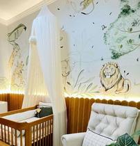 Mosquiteiro Tenda Teto Cabana Dossel Microtule Para Berço Palha Off White Mosquiteiro Tenda Teto Cabana Dossel Microtule Para Berço Palha Off White