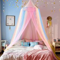 Mosquitero para Cama Tipo Dosel Comtelek Rainbow Tamaño Queen Completo