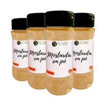 Mostarda em Pó Premium Sabor Intenso Pote com Dosador Kit 4 50g