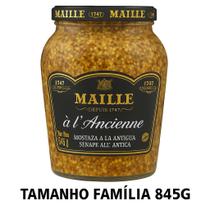 Mostarda maille 845g em grãos com vinho branco francesa importada gourmet tamanho família