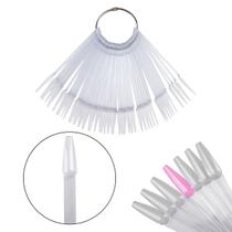 Mostruário de Unhas com 50 Unidades Formato Bailarina Transparente Manicure Mostruário de Unhas com 50 Unidades Formato Bailarina Transparente Manicure