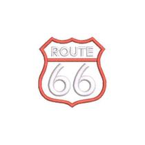 MOT222-017 Rota Route 66 Patch Bordado 6,6x6,7 cm MOT222-017 Rota Route 66 Patch Bordado 6,6x6,7 cm